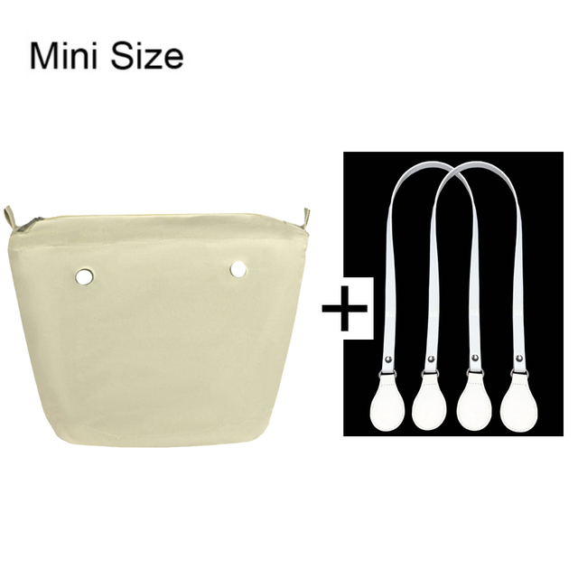 1 Set Lining Fabric Insert Interior Pocket with 85cm Obag Long Handles Microfiber Leather Handles for Classic Small O Bag Accessories