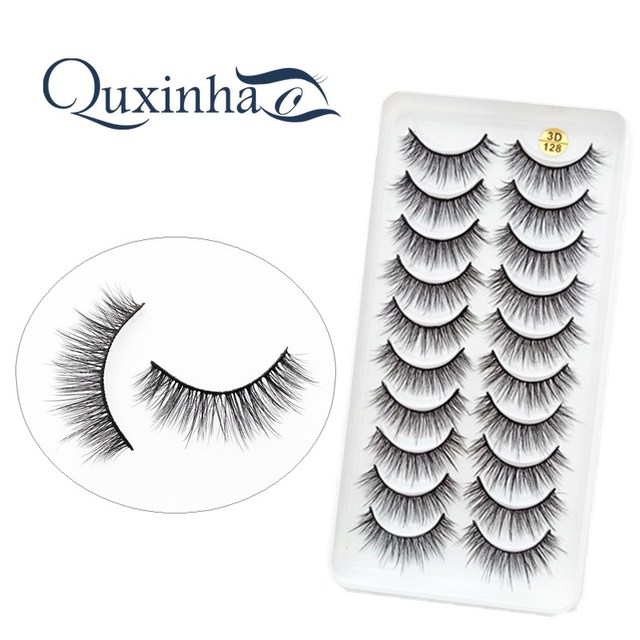 QUXINHAO wholesale 10 pairs lashes eyelashes cilios 3d mink lashes mink eyelashes wholesale false eyelashes maquiagem