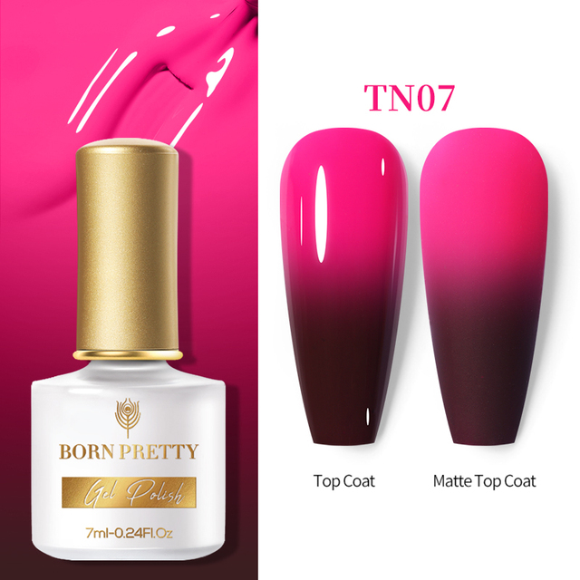 Born Pretty Pink Color Luminous Gel Nail Polish Glow In The Dark Neon Fluorescent Soak Off UV LED Top Coat Semi Permanent Varnish