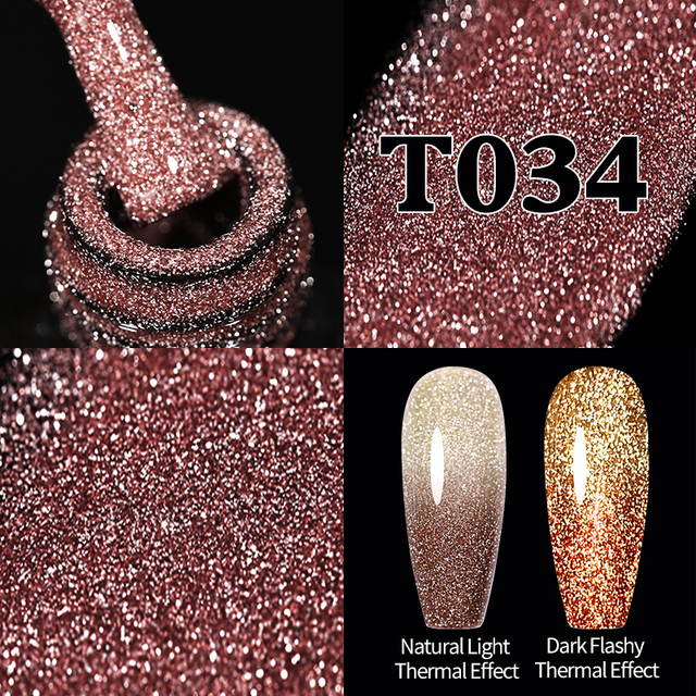 UR SUGAR Glitter Reflective Gel Nail Polish Shiny Rose Red Twilight UV LED Gel Varnish Soak Off Nail Gel Nails for Manicure