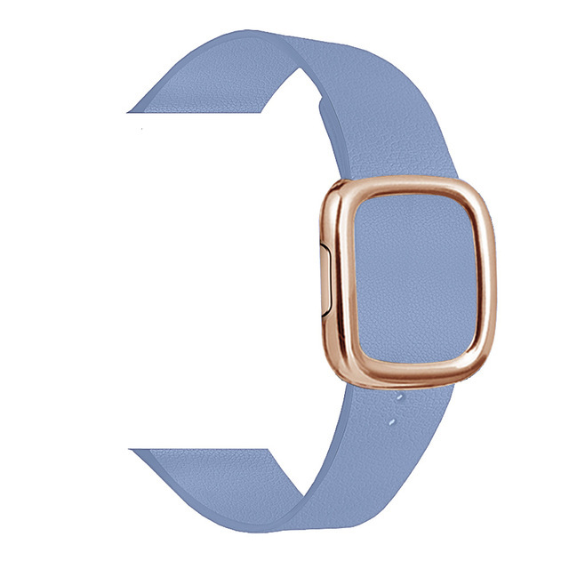 Modern Style Leather Loop Strap for Apple Watch Series 7 6 5 4 3 2 Bands Bracelet for IWatch 38/40/42/44mm Watches Accessories