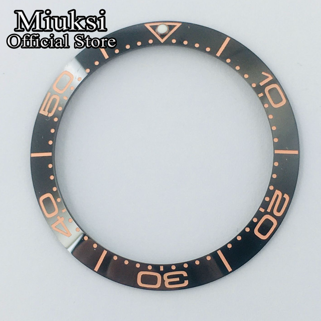 Miuksi 40mm high quality ceramic bezel watch parts fit 43mm watch case for watch sea