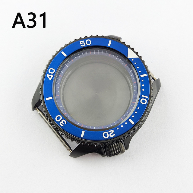 41.5mm NH35 NH36 case, watch accessories, stainless steel plated sapphire glass suitable for NH35 NH36 movement