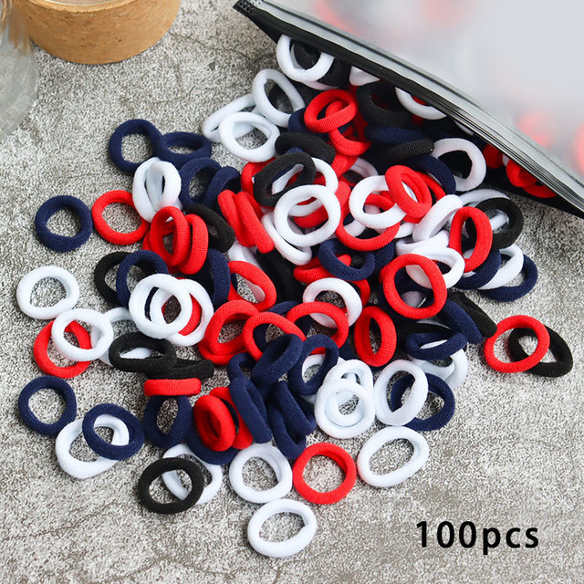 50pcs Girls Solid Color Big Rubber Band Ponytail Holder Gum Headwear Elastic Hair Bands Korean Girl Hair Accessories Ornaments