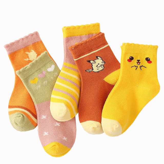 5pairs/lot Cute Cartoon Baby Girls Socks Winter Thicken Soft Kawaii Infant Toddler Socks Cotton Baby Boy Sports Socks for 1-12Y