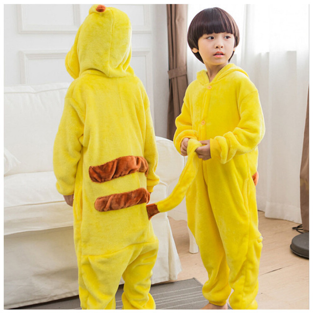 Winter Kigurumi Kigurumi Soft Warm Soft Flannel Pajamas Cartoon Animal Hooded Pajamas Boys Unicorn Pajamas Girls Kids Sleepwear