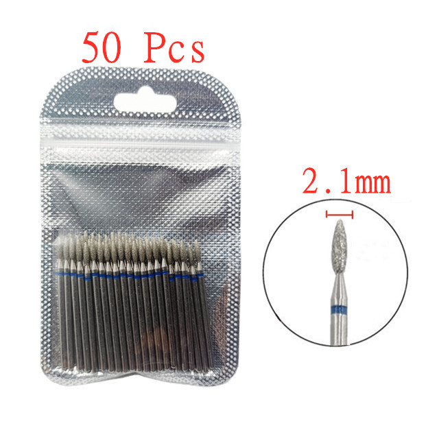 50pcs/set Nail Drill Bit Set Cutter Dental Diamond Grinding Polish Burs Dental Lab Polisher 2.35mm Shank Nail Tools