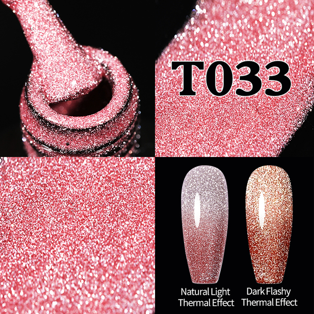 UR SUGAR Glitter Reflective Gel Nail Polish Shiny Rose Red Twilight UV LED Gel Varnish Soak Off Nail Gel Nails for Manicure