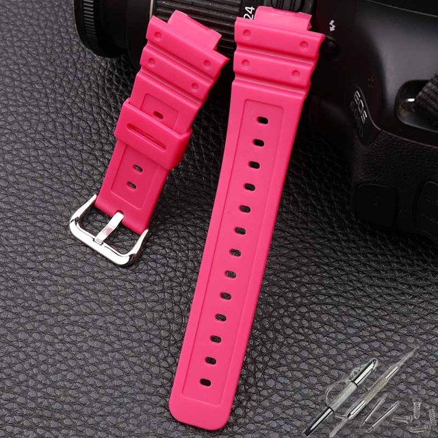 Watch Accessories Resin Strap 16mm For Casio G-SHOCK DW5600 5700 GW5035 5000 Transparent Silicone Men's And Women's Sports Band