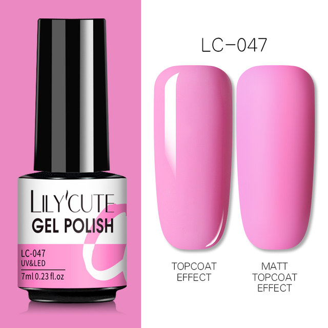 LILYCUTE 7ml UV Nail Gel Polish Autumn Winter Color Semi Permanent Matte Top Coat Necessary Soak Off UV LED Nail Art Gel Varnish