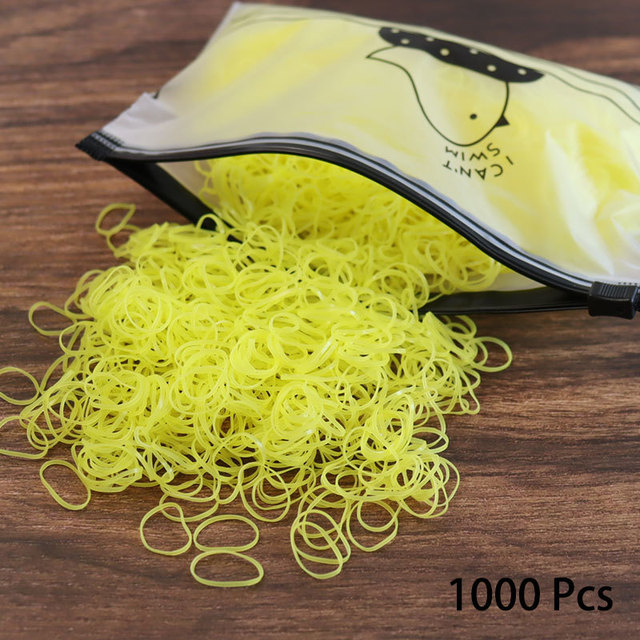 1000pcs Disposable Rubber Band Hairband For Kids Ponytail Hair Ties Colorful Elastic Hair Bands Baby Hair Accessories