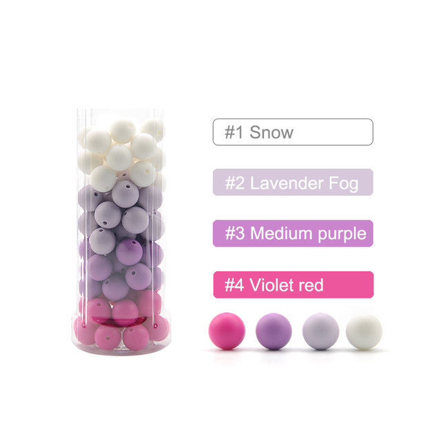 luvka 9mm 100pcs Silicone Teething Beads Baby Teether Nursing Pendant Pacifier Clip Oral Care BPA Free Food Grade Colorful