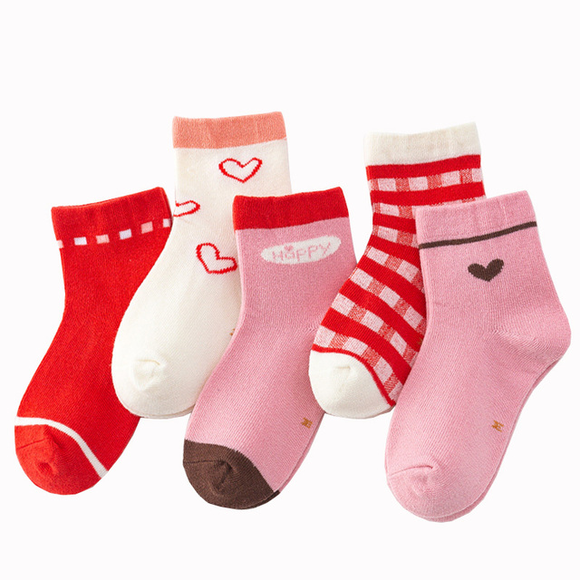 5pairs/lot Cute Cartoon Baby Girls Socks Winter Thicken Soft Kawaii Infant Toddler Socks Cotton Baby Boy Sports Socks for 1-12Y