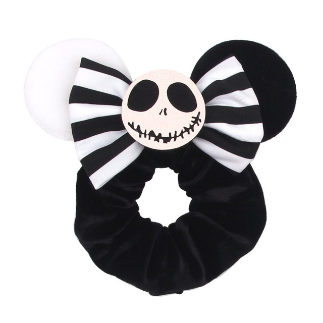 Little Girls Hair Band Kids Mickey Minnie Soft Hair Bow Children Sequin Velvet Ponytail Holders Baby No Damage Rubber Hair Tie