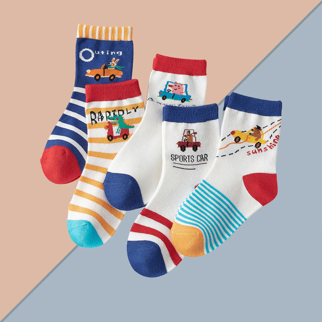 5 pairs soft cotton children socks cute cartoon print kids socks newborn baby boy socks casual girls boys socks 1 to 12 years