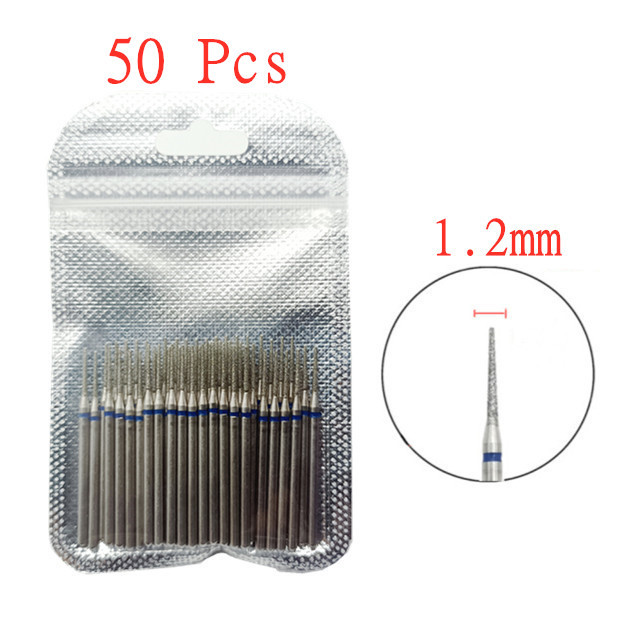 50pcs/set Nail Drill Bit Set Cutter Dental Diamond Grinding Polish Burs Dental Lab Polisher 2.35mm Shank Nail Tools