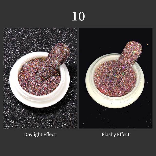 Born Pretty Reflective Glitter Powder Bright Light Shining Nail Chrome Pigment Dust Powder Nail Decoration for Gel Polish