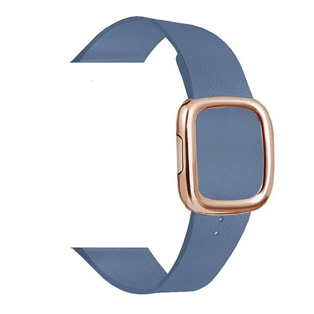 Modern Style Leather Loop Strap for Apple Watch Series 7 6 5 4 3 2 Bands Bracelet for IWatch 38/40/42/44mm Watches Accessories