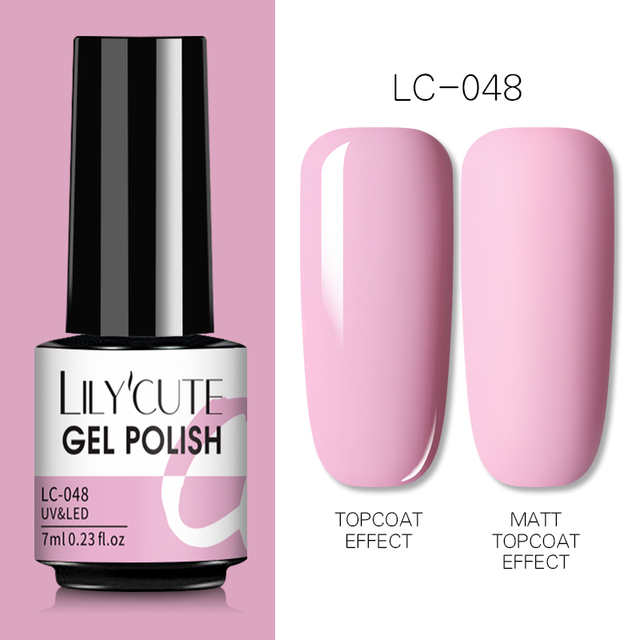 LILYCUTE 7ml UV Nail Gel Polish Autumn Winter Color Semi Permanent Matte Top Coat Necessary Soak Off UV LED Nail Art Gel Varnish