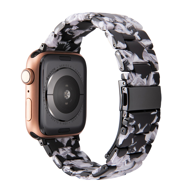 resin watches for apple watch 7 6 5 band 44mm iwatch 42mm series 4 3 2 wrist strap accessories loop 40mm replacement bracelet