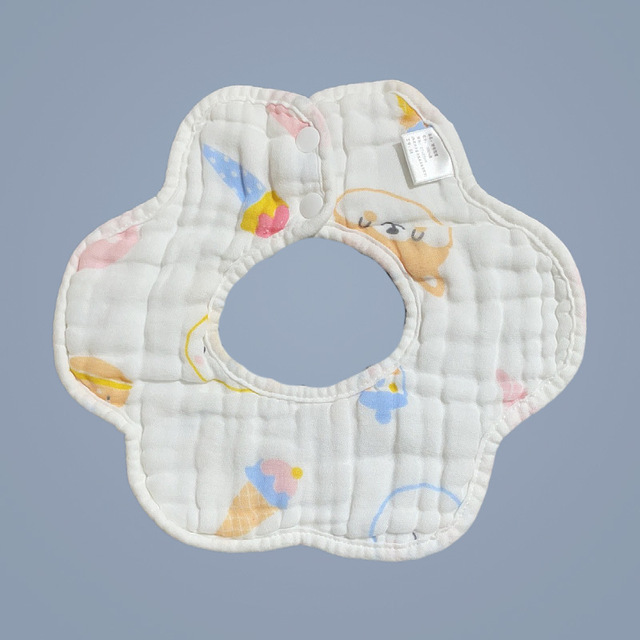 Baby Bibs 360 Degree Rotation 8 Layers Gauze Gauze Baby Kids Bandana Burp Cloth Soft Newborn Infant Saliva Towel Baby Stuff