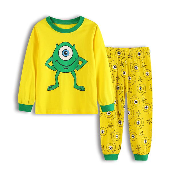 New Spring Autumn Children's Clothing Sets Boys Sleepwear Kids Clothes Spider Pajamas Set Baby Girls Cotton Cartoon Cars Pajamas