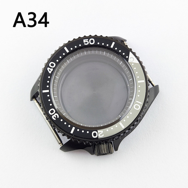 41.5mm NH35 NH36 case, watch accessories, stainless steel plated sapphire glass suitable for NH35 NH36 movement