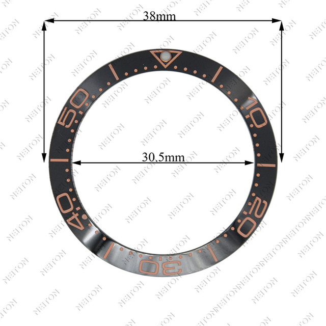 Corgeut 38mm Ceramic Bezel Insert For 40mm Mens Watch Watches Replace Accessories Watch Face Watch Bezel Inserts Different