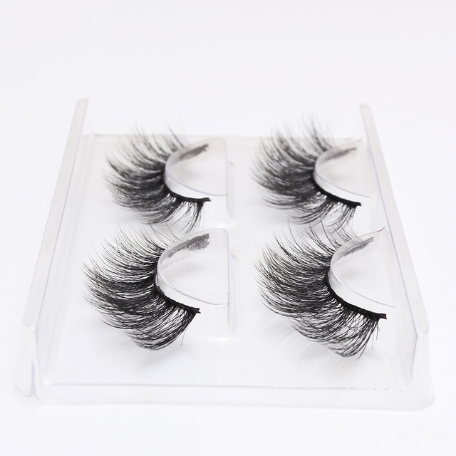 LE 20 Pairs Mink Eyelashes Fashion Handmade Cruelty-Free Soft Wispies 3D Fake Long Eye Lashes Extension False Eyelashes