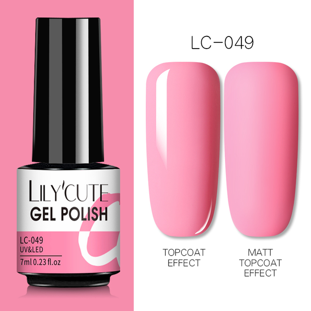 LILYCUTE 7ml UV Nail Gel Polish Autumn Winter Color Semi Permanent Matte Top Coat Necessary Soak Off UV LED Nail Art Gel Varnish