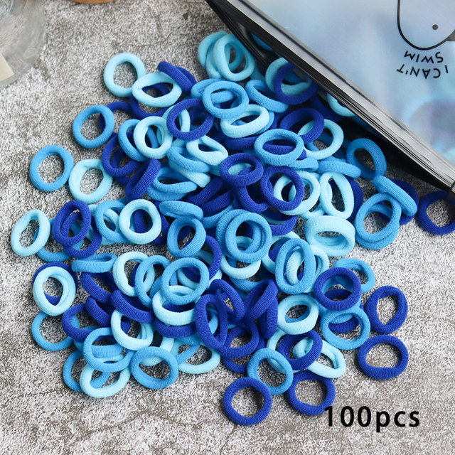 50pcs Girls Solid Color Big Rubber Band Ponytail Holder Gum Headwear Elastic Hair Bands Korean Girl Hair Accessories Ornaments