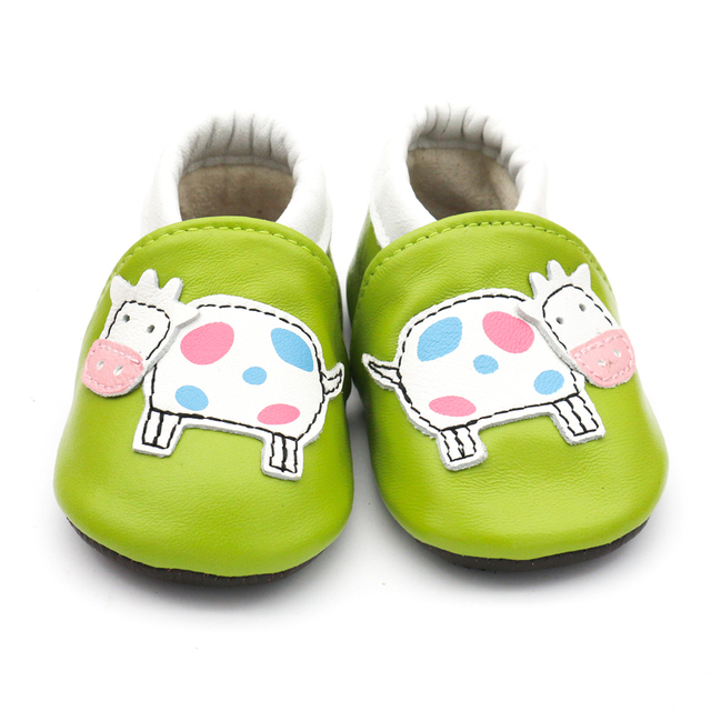 Unisex Infant Baby Shoes Toddler Toddler Baby Soft Soled Cowhide Bottom Skid-Proof Boys Girls Animal First Walkers 0-24 Month