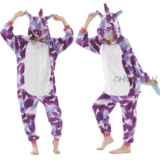 Winter Kigurumi Kigurumi Soft Warm Soft Flannel Pajamas Cartoon Animal Hooded Pajamas Boys Unicorn Pajamas Girls Kids Sleepwear