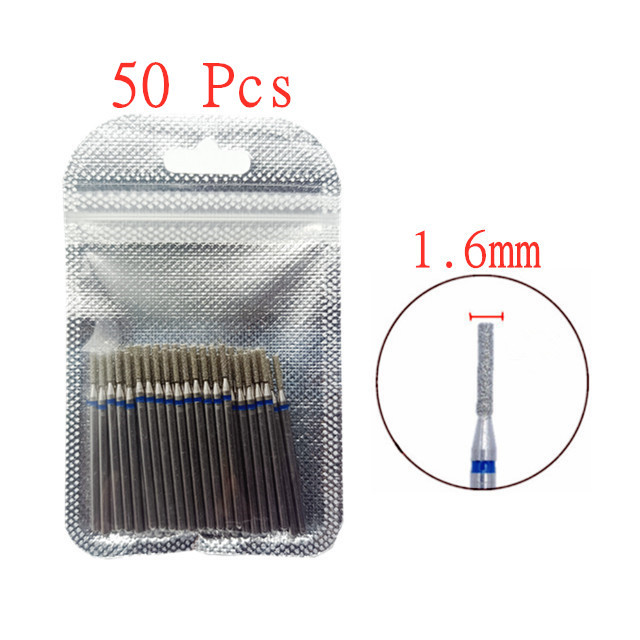 50pcs/set Nail Drill Bit Set Cutter Dental Diamond Grinding Polish Burs Dental Lab Polisher 2.35mm Shank Nail Tools