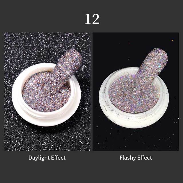 Born Pretty Reflective Glitter Powder Bright Light Shining Nail Chrome Pigment Dust Powder Nail Decoration for Gel Polish