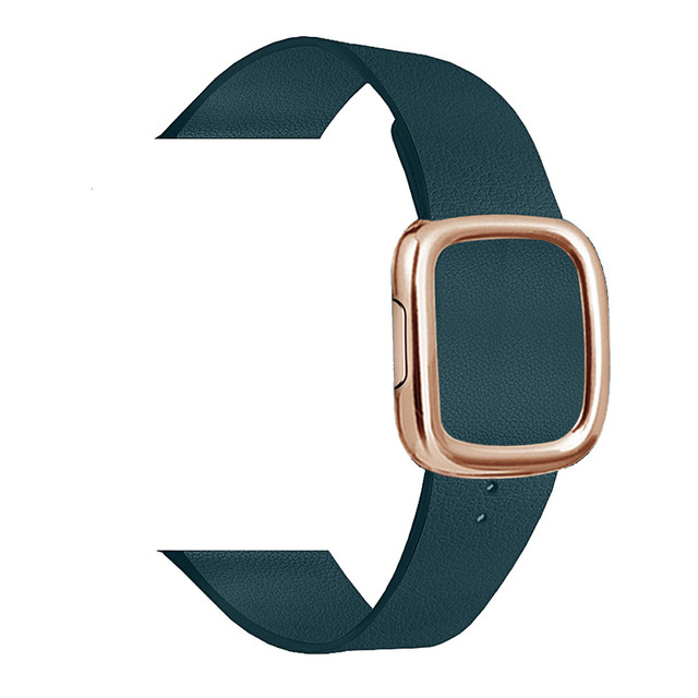 Modern Style Leather Loop Strap for Apple Watch Series 7 6 5 4 3 2 Bands Bracelet for IWatch 38/40/42/44mm Watches Accessories