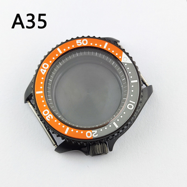 41.5mm NH35 NH36 case, watch accessories, stainless steel plated sapphire glass suitable for NH35 NH36 movement