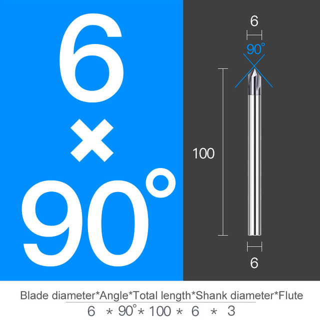 Chamfer Milling Cutter Carbide Angle Anti Chamfer End Mill Deburring V Grove Router 60 90 120 Degree 2 3 Flutes