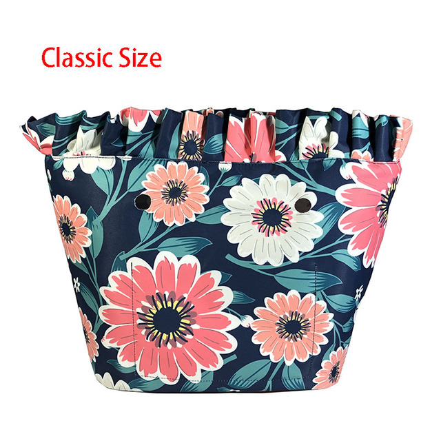 Floral trim waterproof inner insert, classic small inner pocket, handbags accessory