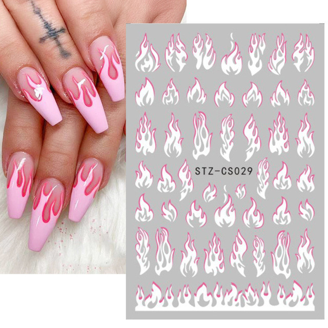 Elegant Daisy Autumn Leaves Nails Art Manicure Back Glue Sticker Decorations Design Nail Sticker Beauty Nails