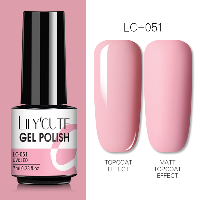 LILYCUTE 7ml UV Nail Gel Polish Autumn Winter Color Semi Permanent Matte Top Coat Necessary Soak Off UV LED Nail Art Gel Varnish