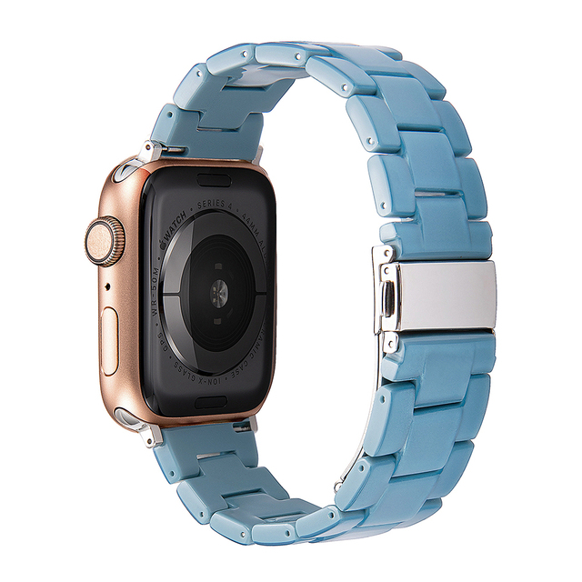 resin watches for apple watch 7 6 5 band 44mm iwatch 42mm series 4 3 2 wrist strap accessories loop 40mm replacement bracelet