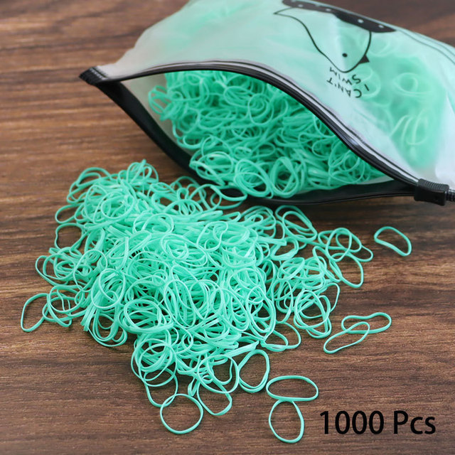 1000pcs Disposable Rubber Band Hairband For Kids Ponytail Hair Ties Colorful Elastic Hair Bands Baby Hair Accessories