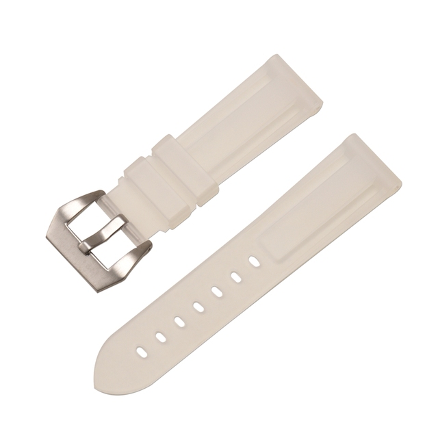 HQ Silicone Strap 20 22 24 26mm Camouflage Watch Band Silicone Rubber Watchband Replacement for PAM Strap and Steel Buckle