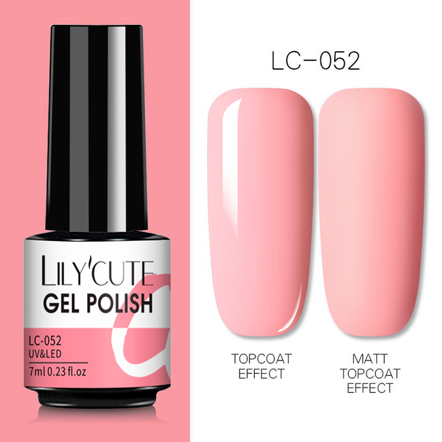 LILYCUTE 7ml UV Nail Gel Polish Autumn Winter Color Semi Permanent Matte Top Coat Necessary Soak Off UV LED Nail Art Gel Varnish