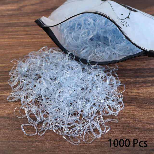 1000pcs Disposable Rubber Band Hairband For Kids Ponytail Hair Ties Colorful Elastic Hair Bands Baby Hair Accessories