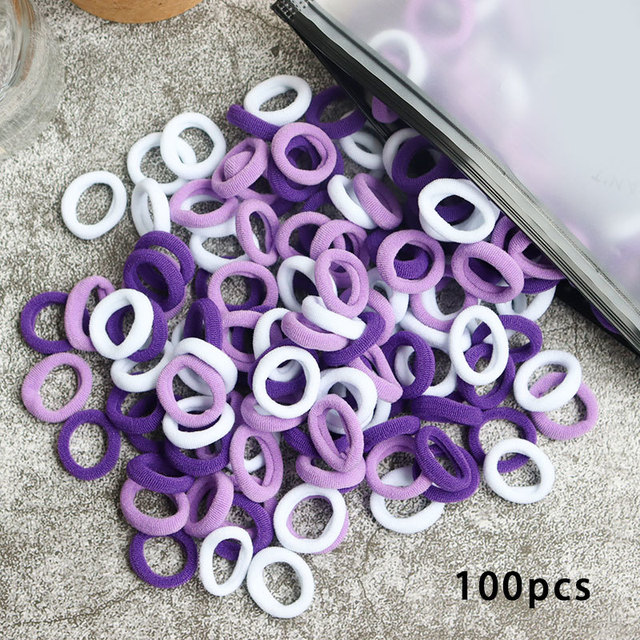 50pcs Girls Solid Color Big Rubber Band Ponytail Holder Gum Headwear Elastic Hair Bands Korean Girl Hair Accessories Ornaments