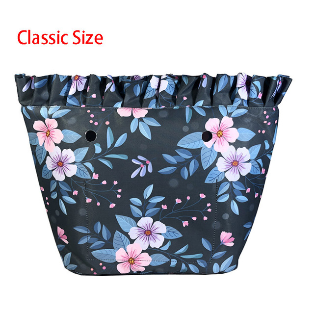 Floral trim waterproof inner insert, classic small inner pocket, handbags accessory