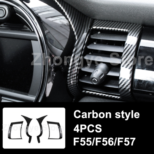 Modified Style Carbon Fiber Car Interior Stickers For Mini One Cooper S JCW Clubman F54 F55 F56 F57 F60 Countryman Accessories