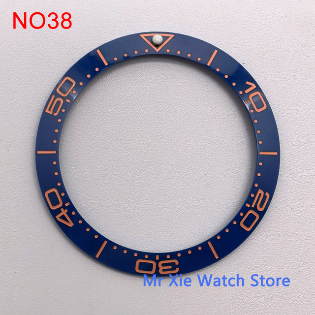 38mm watch strap high quality ceramic bezel insert for 40mm watch case accessories inner diameter 30.5mm